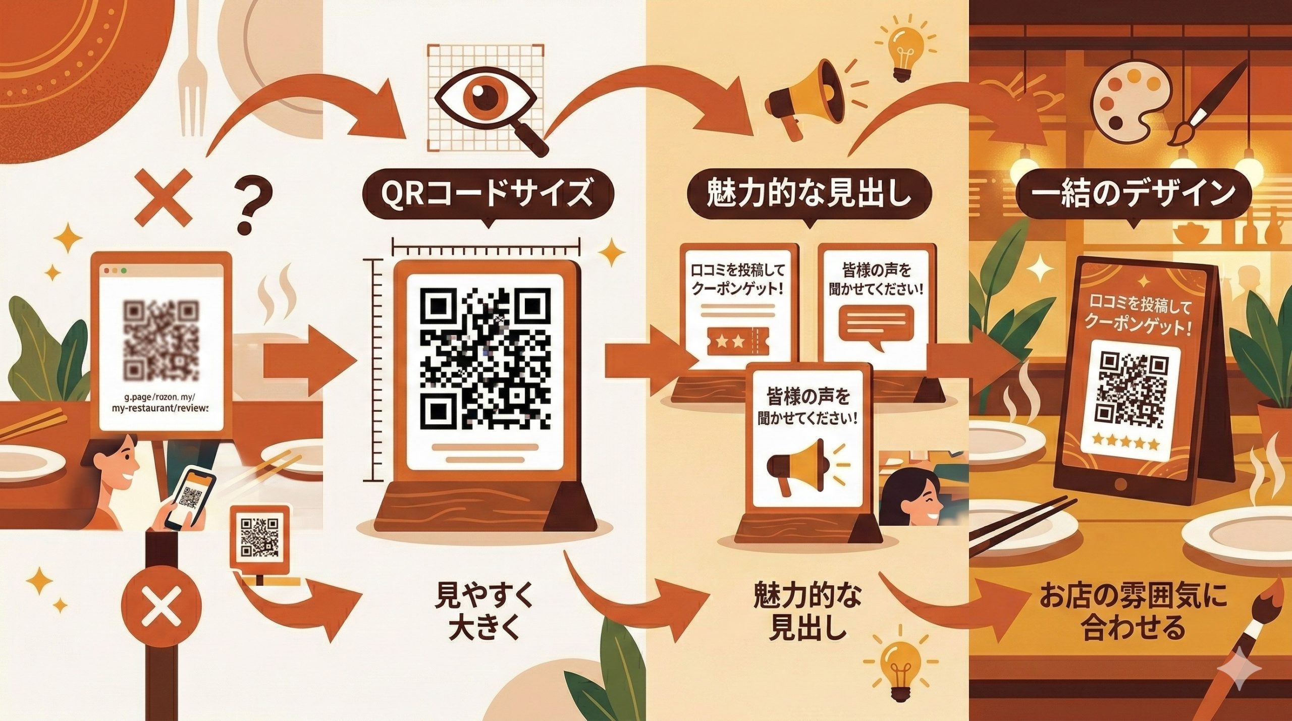 効果的なQRコード付きPOPの作り方 - 図解イラスト