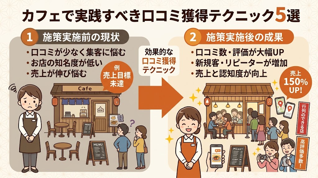 カフェで実践すべき口コミ獲得テクニック5選