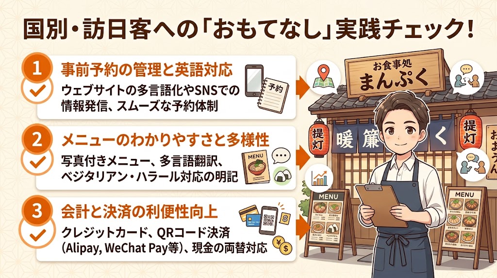 国別・外国人客の特徴と対策ポイント