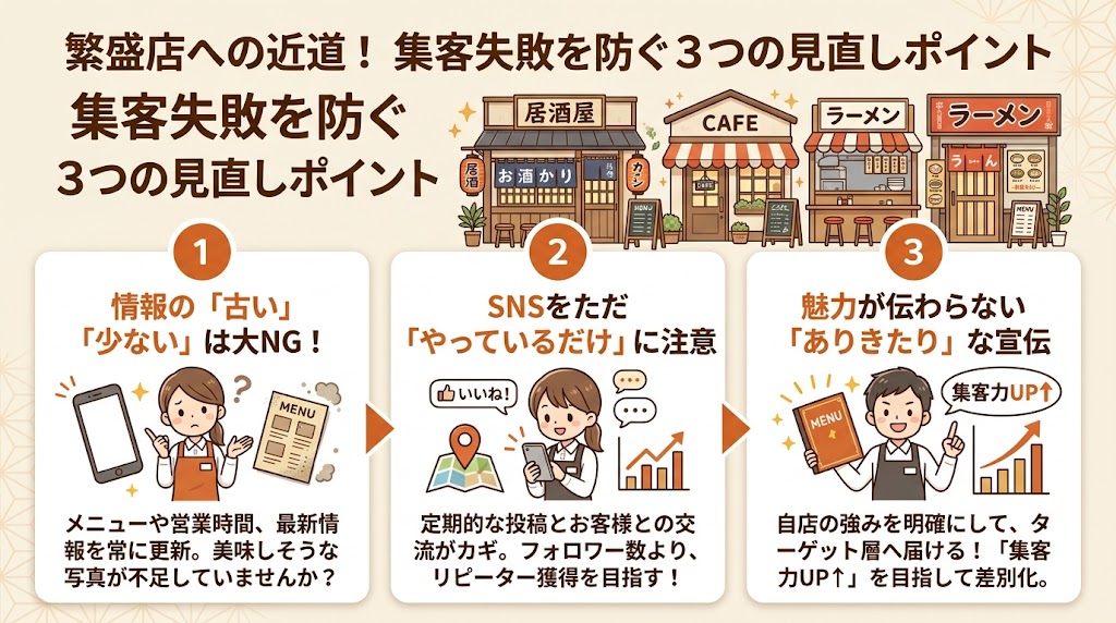 飲食店の集客で絶対に避けるべき5つの失敗パターン