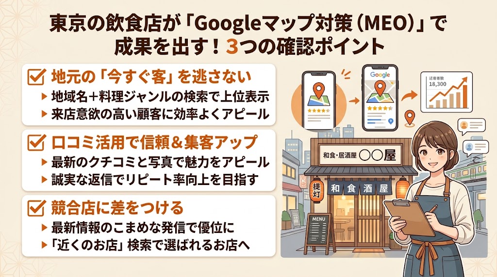 東京の飲食店がMEO対策を行うべき5つの理由