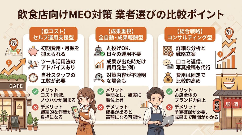 【飲食店特化】おすすめMEO対策業者ランキングTOP5