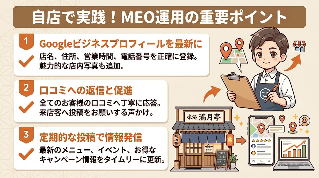 自分でMEO対策を行う5つのメリット