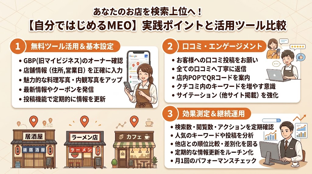 【完全版】自分でMEO対策をする9ステップ