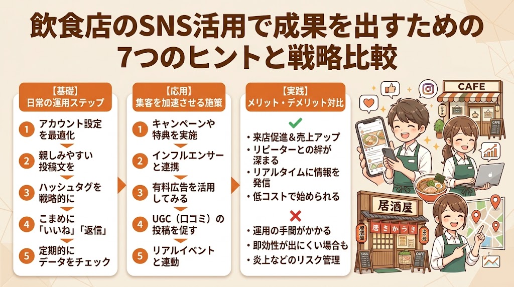飲食店のSNS集客を成功させる7つの実践ポイント
