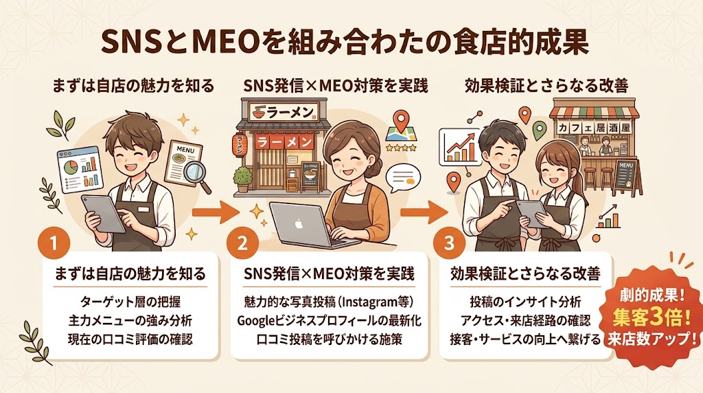 【成功事例】SNS×MEOで劇的成果を上げた飲食店