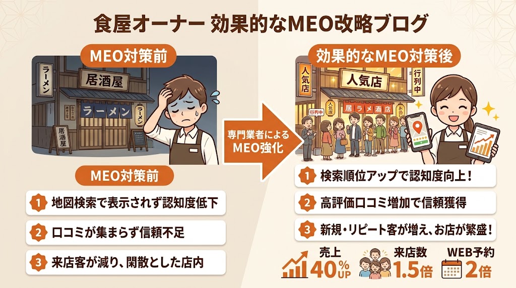 【2025年版】飲食店特化のMEO対策業者ランキングTOP3