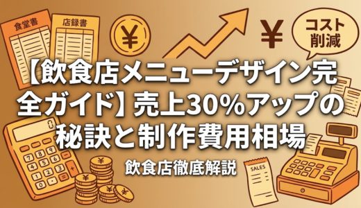 【飲食店メニューデザイン完全ガイド】売上30%アップの秘訣と制作費用相場