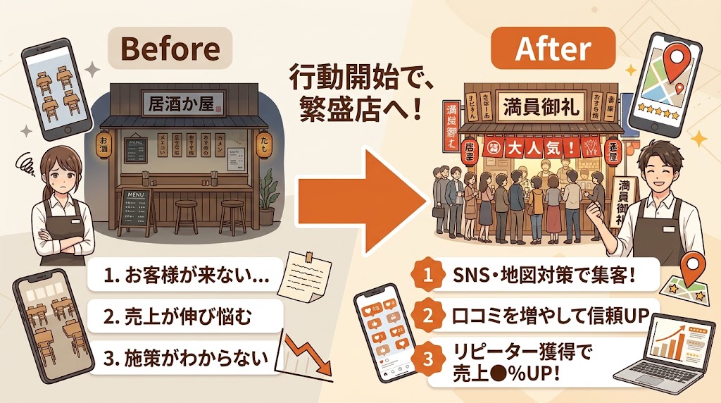 今すぐ行動を起こしましょう!