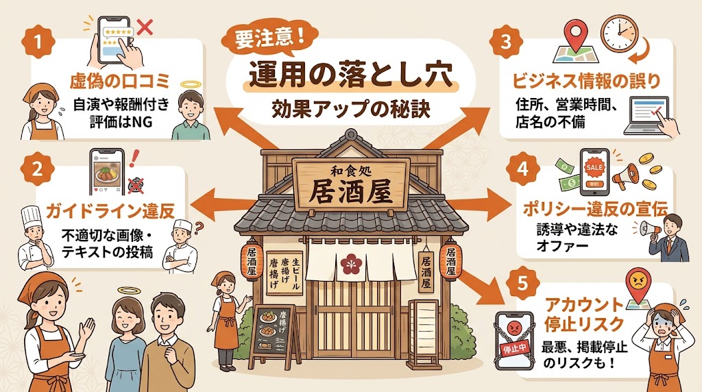 Googleポリシー違反のリスク|最悪アカウント停止も