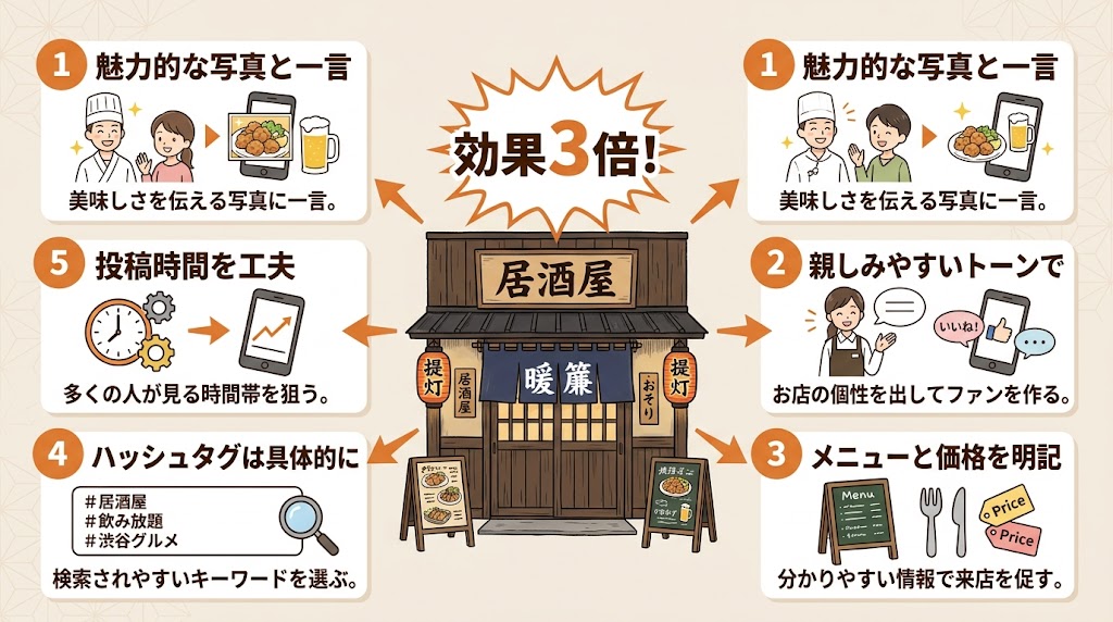 投稿文の書き方とハッシュタグ活用術