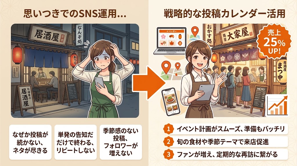 季節・イベントに合わせた投稿カレンダー