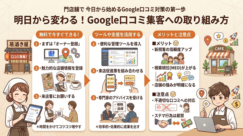 今日から始めるGoogle口コミ対策の第一歩