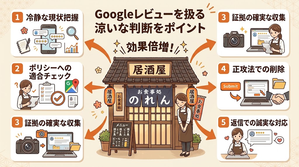 まとめ:Google口コミの削除は冷静な判断と適切な対応がカギ