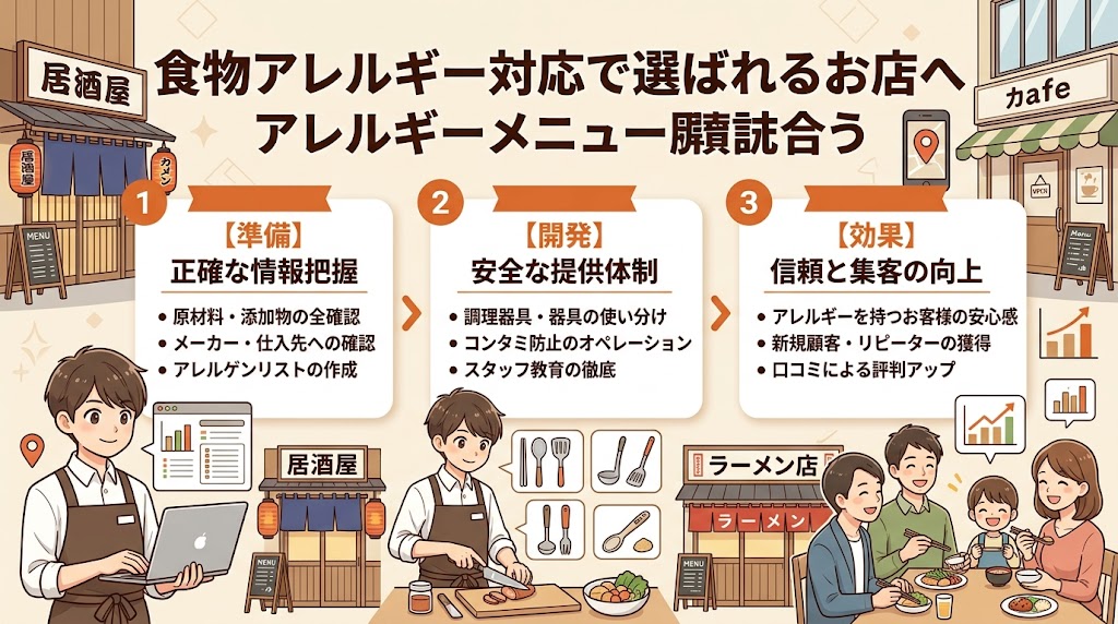 アレルギー対応メニューの開発で安心できる食体験を提供する