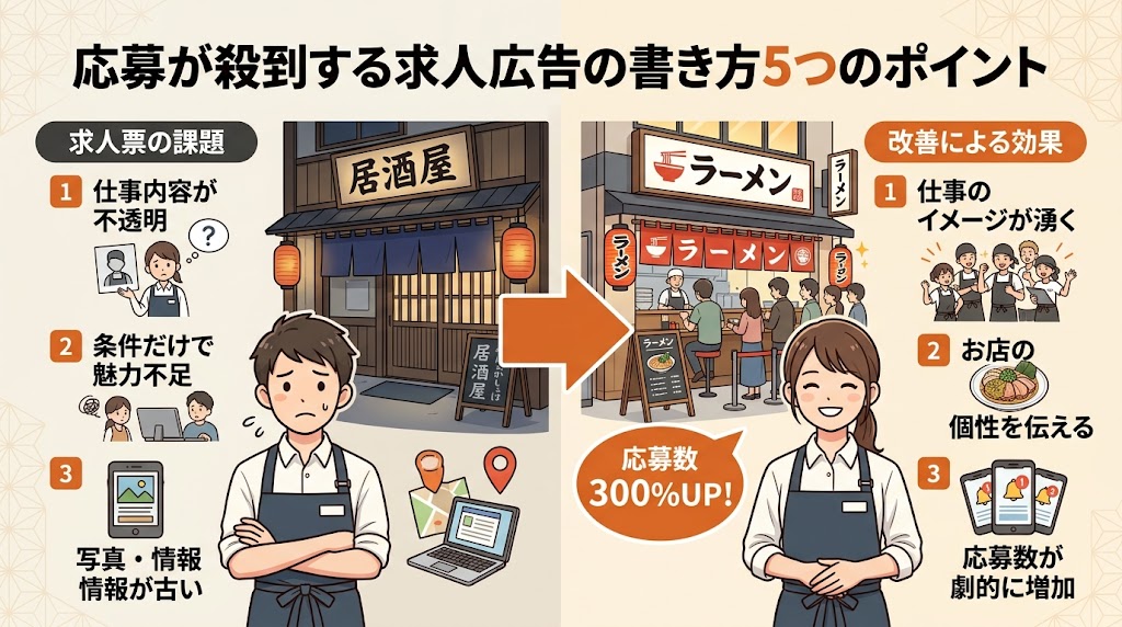 応募が殺到する求人広告の書き方5つのポイント