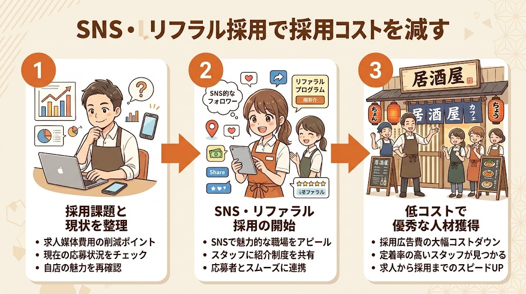 SNS採用・リファラル採用で採用コストを削減する