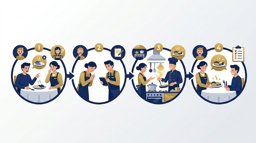 クレームの種類別対処法の図解