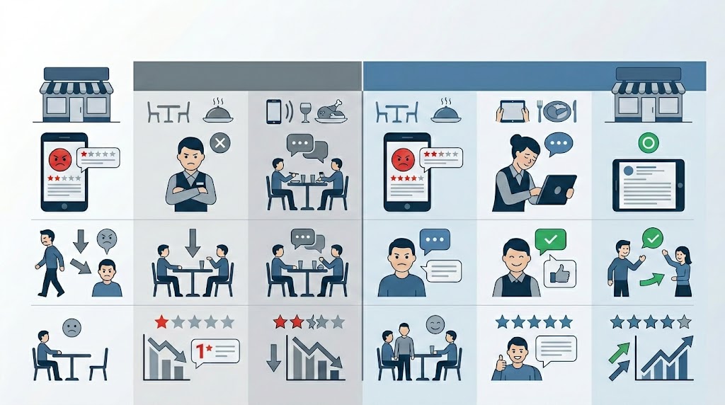 口コミでのクレーム対応の図解