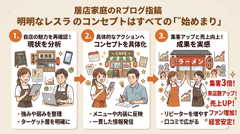 まとめ:コンセプトは飲食店の「すべての始まり」