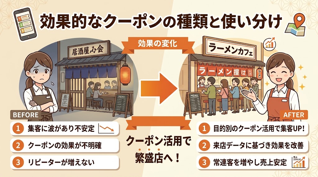 効果的なクーポンの種類と使い分け