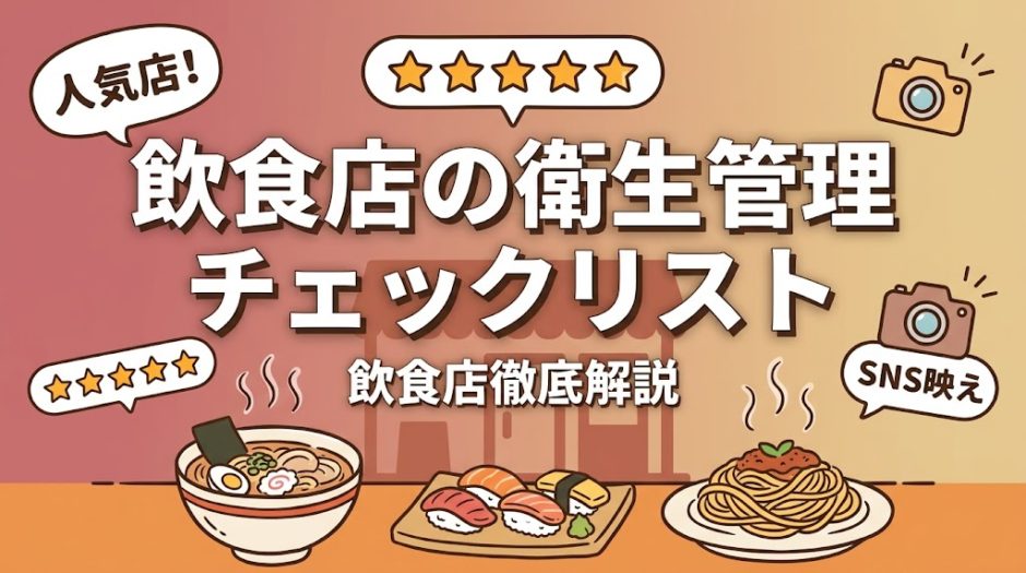 飲食店の衛生管理チェックリスト｜印刷して使える完全版