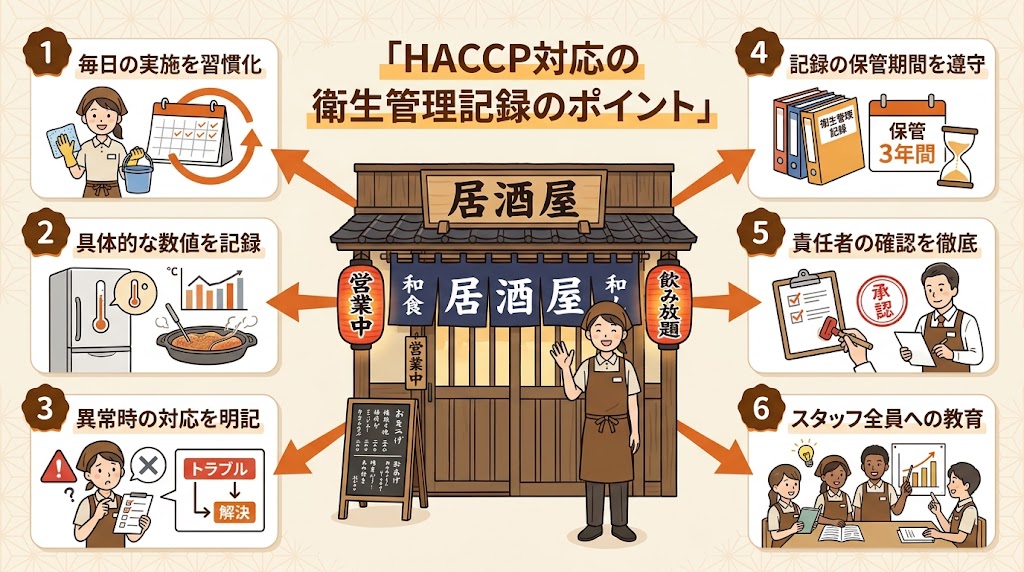 HACCP対応の衛生管理記録の付け方