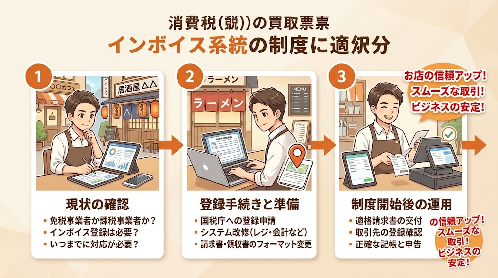 インボイス制度への対応|飲食店の消費税と適格請求書