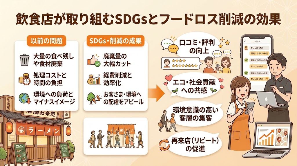 フードロス削減とSDGs訴求|口コミ・集客への好影響