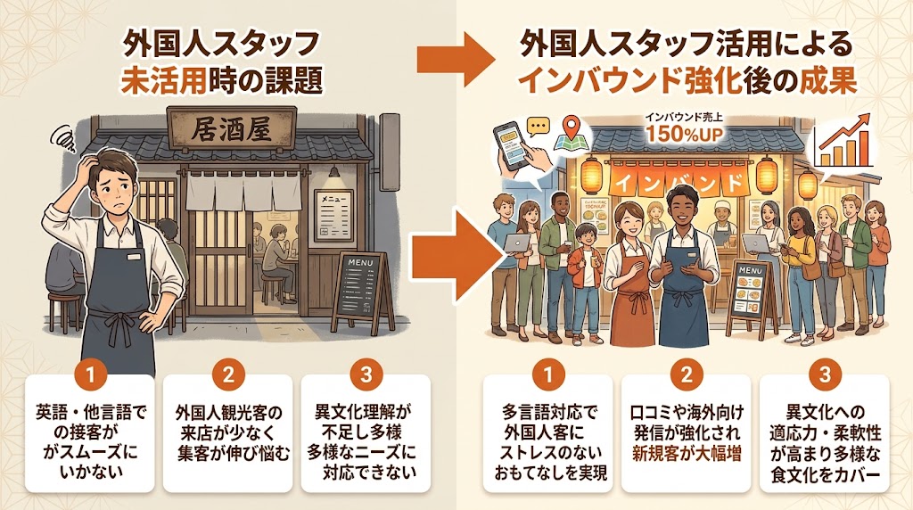 外国人スタッフの活用メリットとインバウンド対応力の強化