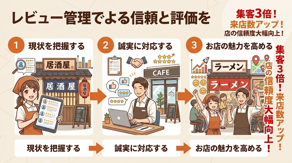 口コミ管理で信頼と評価を高める