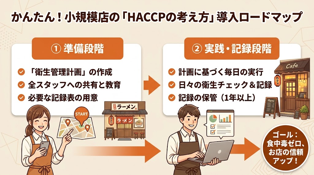 小規模飲食店向け「HACCPの考え方を取り入れた衛生管理」の全体像
