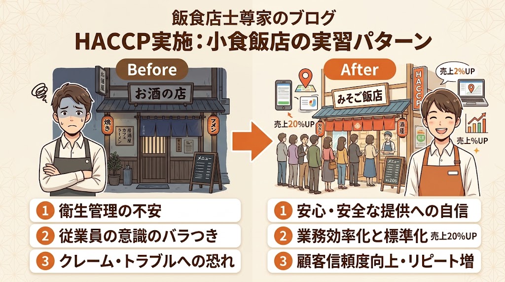 HACCP導入の成功事例｜小規模飲食店の実践パターン