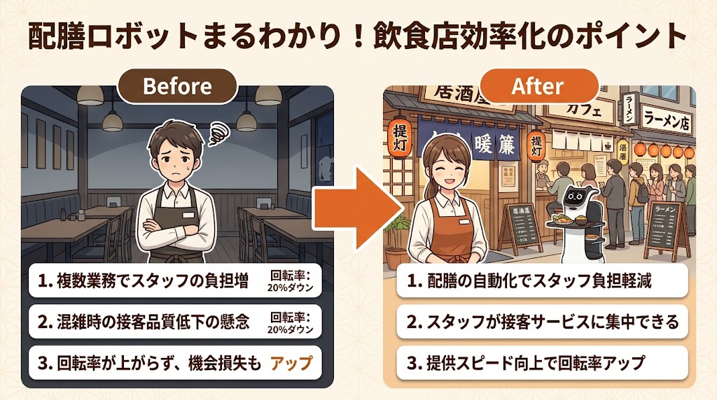 配膳ロボットとは?種類と基本的な仕組み