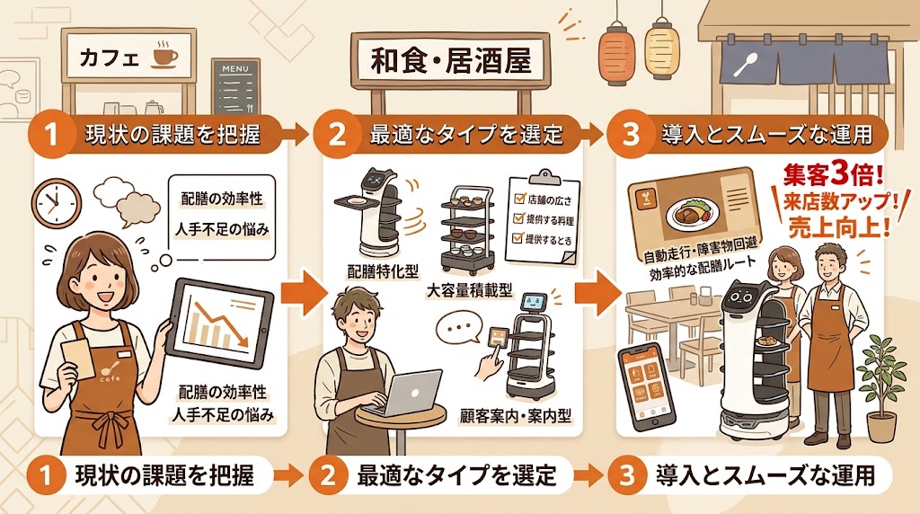 配膳ロボットとは?種類と基本的な仕組み