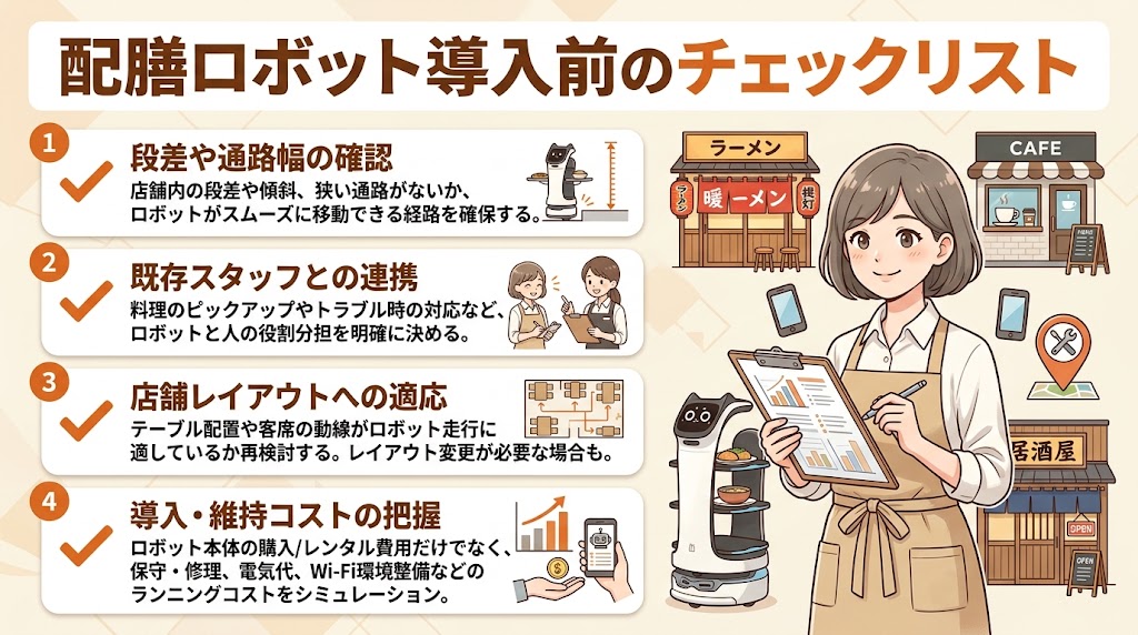 配膳ロボット導入のデメリット・注意点