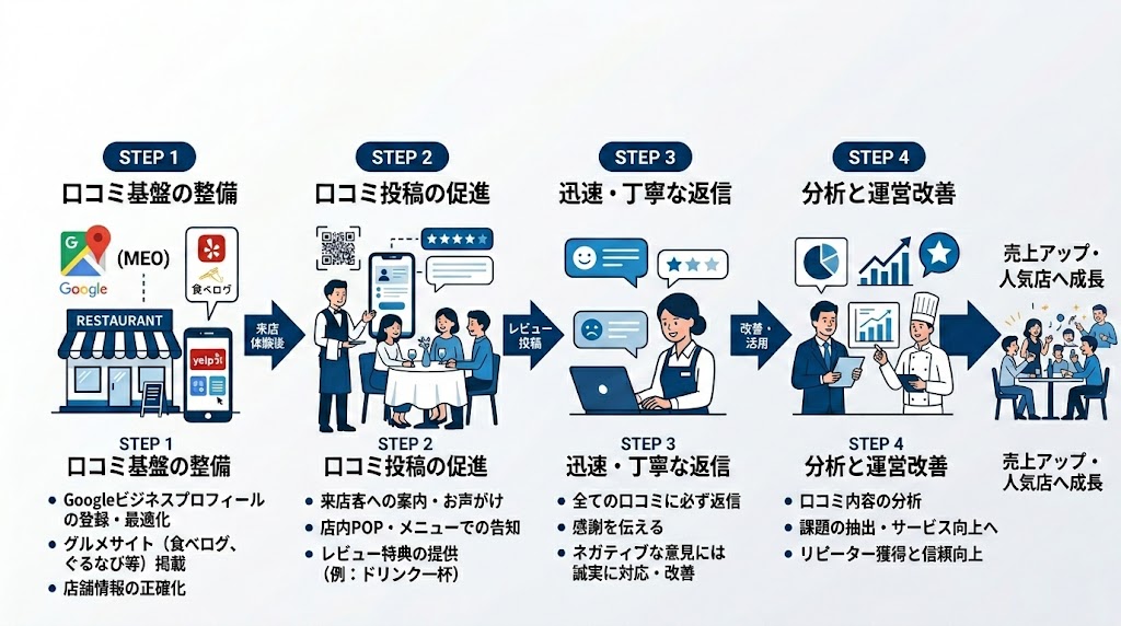 口コミ・レビュー対策の図解