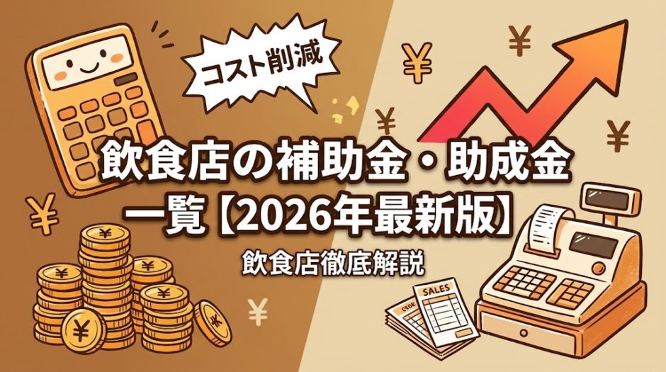 飲食店の補助金・助成金一覧【2026年最新版】