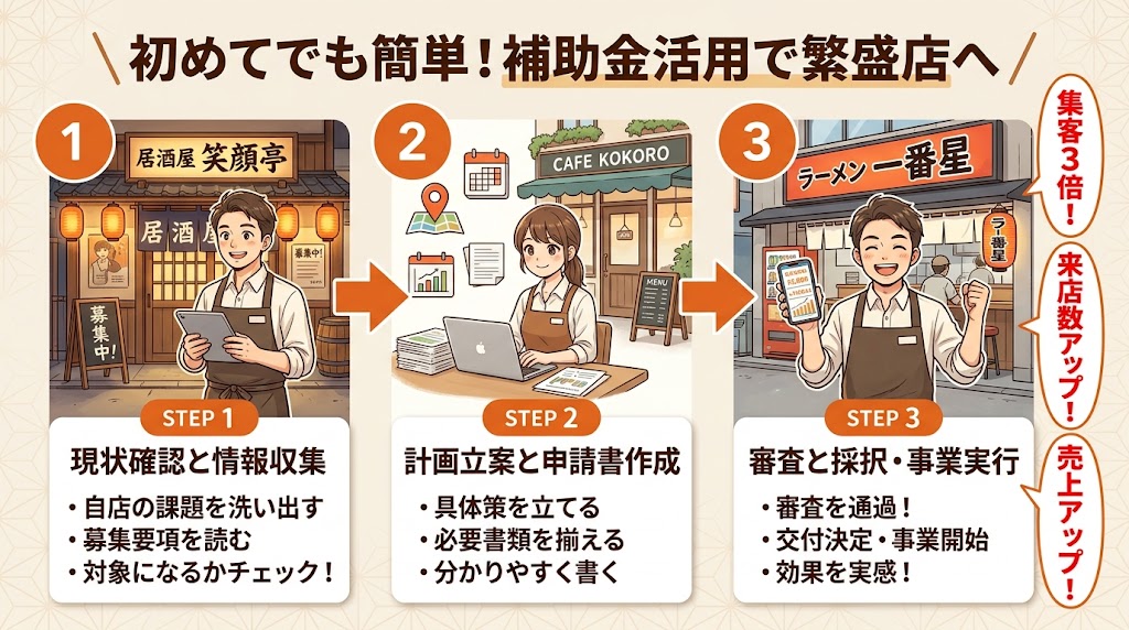 補助金申請の手順とスケジュール|初めてでも迷わない