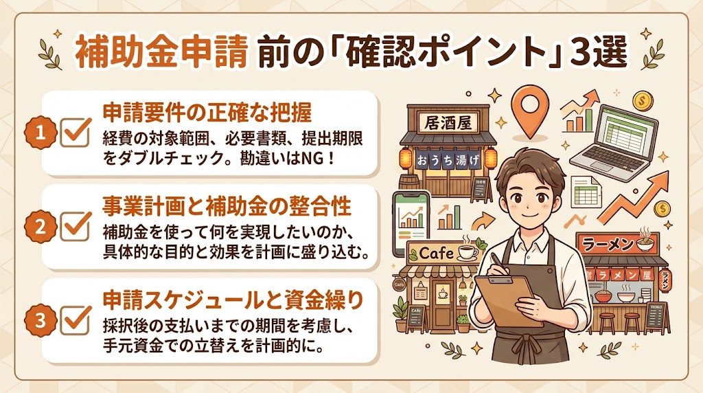 よくある失敗パターンと補助金併用の注意点