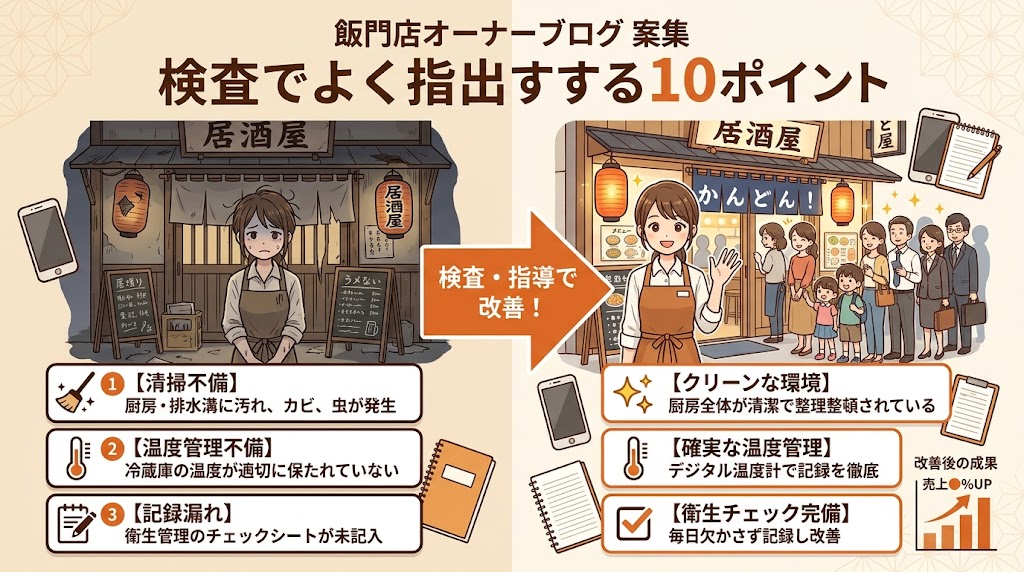 検査で指摘されやすいポイントTOP10