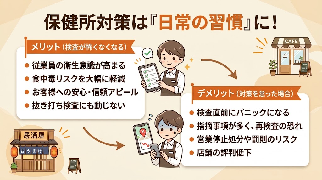 日常的にできる保健所対策|検査を恐れない店舗づくり