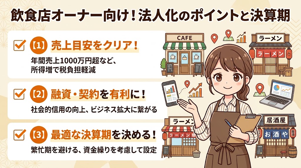 法人化のベストなタイミングと決算期の設定