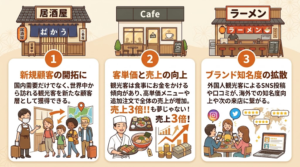飲食店がインバウンド集客に取り組むべき理由