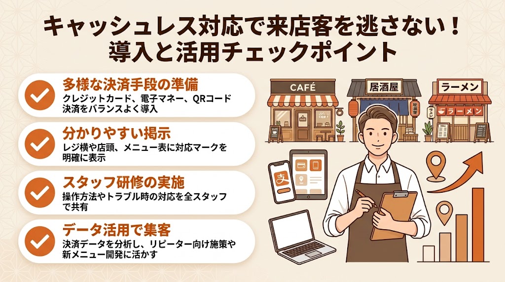 キャッシュレス決済の導入で売上を逃さない