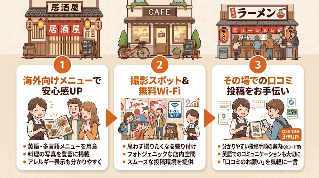 外国人観光客の口コミを獲得する実践テクニック