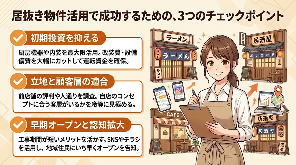 居抜き物件で開業した成功事例｜3つのパターン