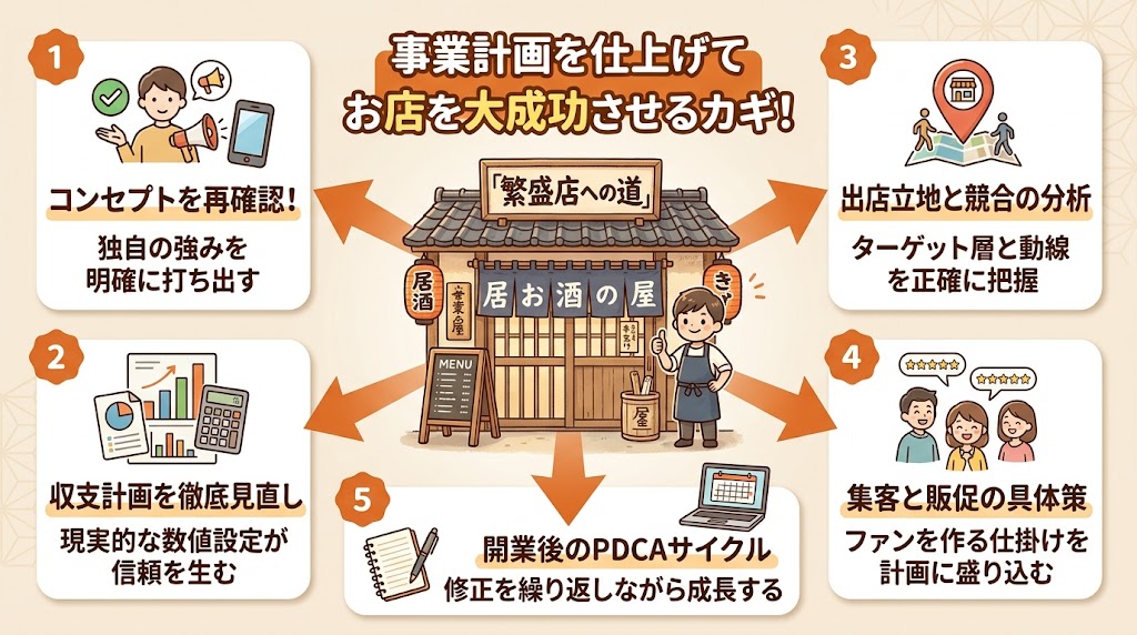 まとめ:事業計画書の仕上げと成功のポイント