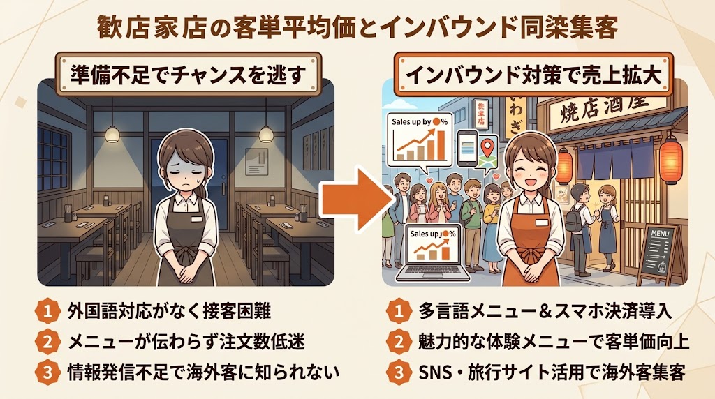 インバウンド対応で客単価と集客を同時に強化する