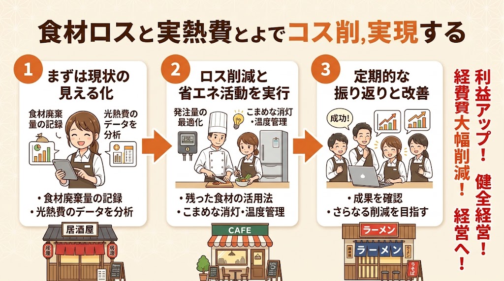 コスト削減の実践|フードロスと光熱費を減らす具体策